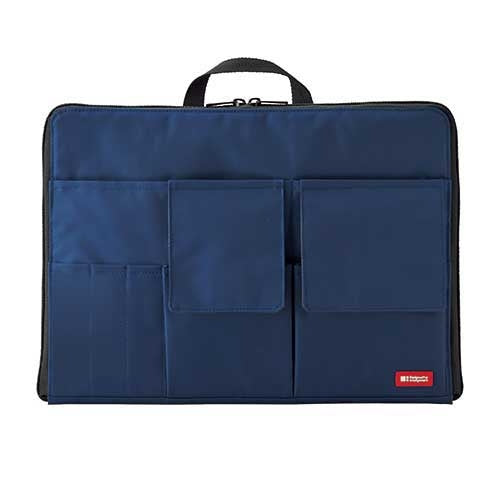LIHITLAB. バッグ イン バッグ ワイドA4 A-7559-11 藍 4903419336561