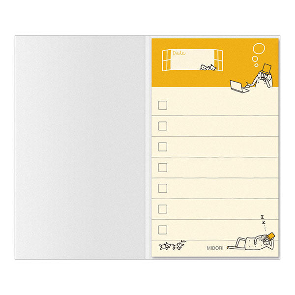11760006 ミドリ 付箋紙やること オジサン 11760 デザインフィル 4902805117609（5セット）