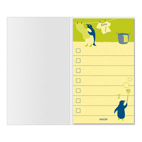 ミドリ 付箋紙やること ペンギン 11762 デザインフィル 4902805117623（10セット）