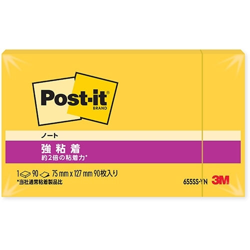 スリーエムジャパン Post-it 655SS-YN 強粘着 75mm×127mm 黄 4550309180164