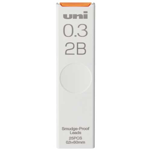 三菱鉛筆 シャープ替芯2B 0.3mm25本 ULS03252B 4902778272381