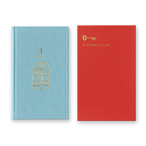 Midori/12394006_Diary 3 years continuous door light blue/4902805123945