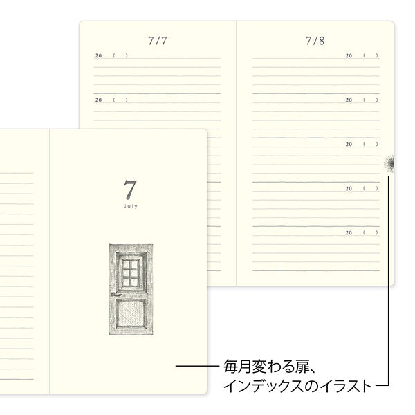 Midori/12396006_Diary 5 years continuous use Door black/4902805123969