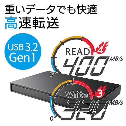エレコム ポータブルSSD 500GB ESD-EJ0500GBKR 4549550170932