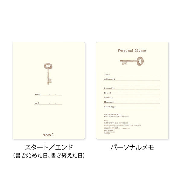 ミドリ 日記３年連用扉ミニアオム 12711006 4902805127110（2セット）