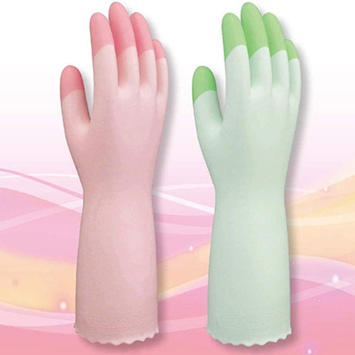 エステー ビニール中厚手 指先強化 Ｌ グリーン 4901070712137