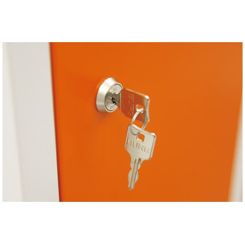 PLUS（プラス）オフィス家具 OAユニットロッカー 746658 2人用 オレンジ　4560258391924