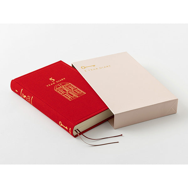 Midori/12851006_Diary 5 years continuous door red/4902805128513