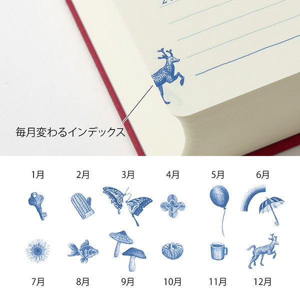 12860006 OS 日記 10年連用 扉 12860 デザインフィル 4902805128605（10セット）