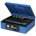 Positive small portable cash-box CB-050G blue