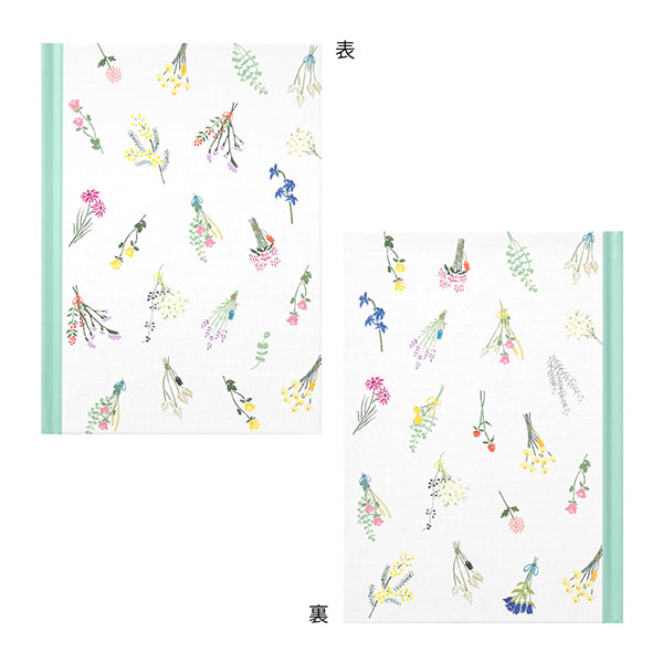 12879006 ミドリ 日記 ドライフラワー柄 12879006 デザインフィル 4902805128797（3セット）