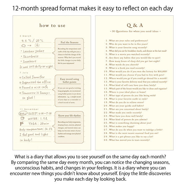 ミドリ  日記 見開き12ヵ月連用 扉 ブルー（12900006）  4902805129008（3セット）