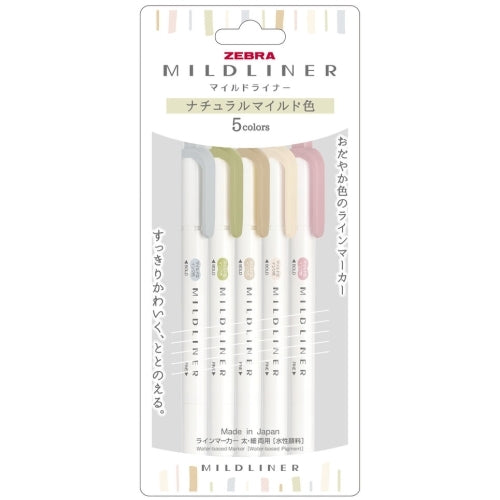ゼブラ マイルドライナナチュラル５色WKT7-5C-NTC 4901681491940