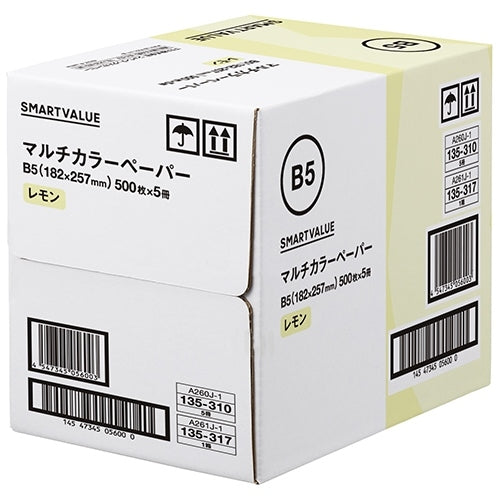 Smart Value Farbpapier B5 Zitrone 2500 Blatt A261J-1 4547345056003