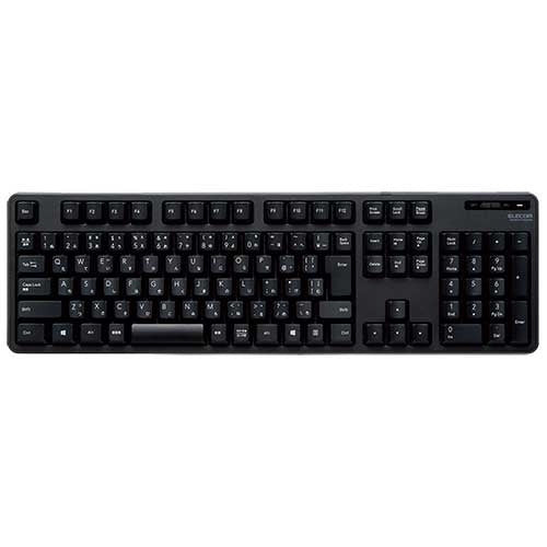 ELECOM 무선 키보드 풀 사이즈 블랙 TK-FDM106TBK 4549550107891