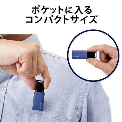 エレコム USBメモリ3.1 ノック式64GB MF-PKU3064GBU 4953103339217
