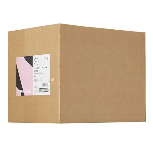スマートバリュー カラーペーパー特厚口A4 桃 1500枚 A281J-7 4547345056980