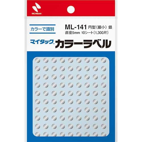 Nichiban MiTac Farbetikett ML-141 Silber 5 mm