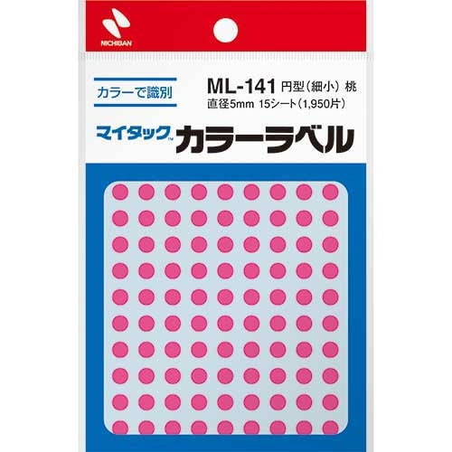 Nichiban MiTac Color Label ML-141 Peach 5mm 4987167041076
