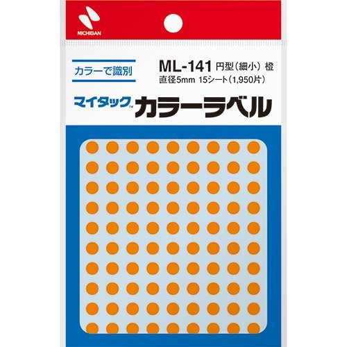Nichiban MiTac Kleurlabel ML-141 Oranje 5mm