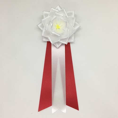 渡辺徽章 徽章リボン 小リボンバラ 白 4580435497324