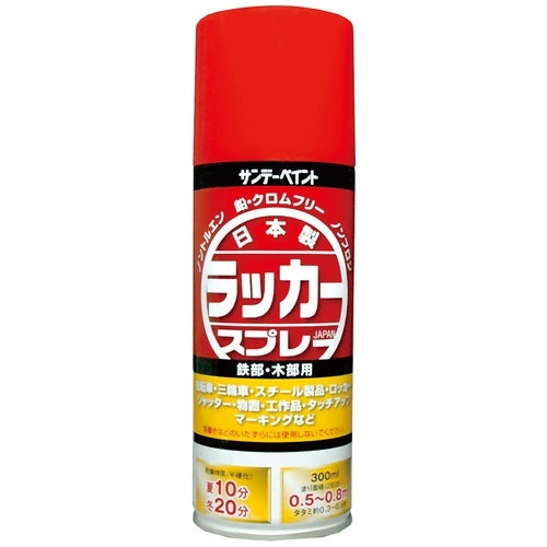 サンデーペイント ラッカースプレーJ NEWレッド 300mL 20007H 4906754280506