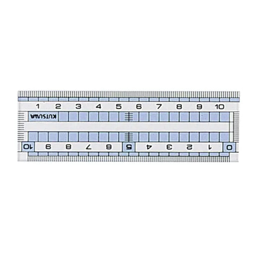 クツワ STAD コモグラス定規 10cm 直線定規 HS110C（10セット）