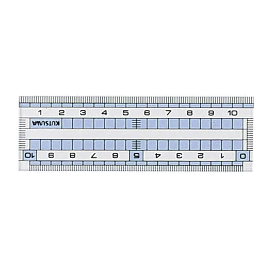 クツワ STAD コモグラス定規 10cm 直線定規 HS110C（10セット）