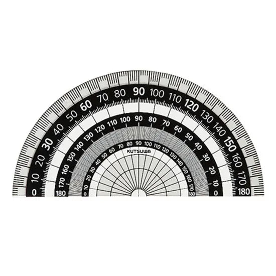 クツワ STAD 分度器 9cm KB030 ブラック（10セット）