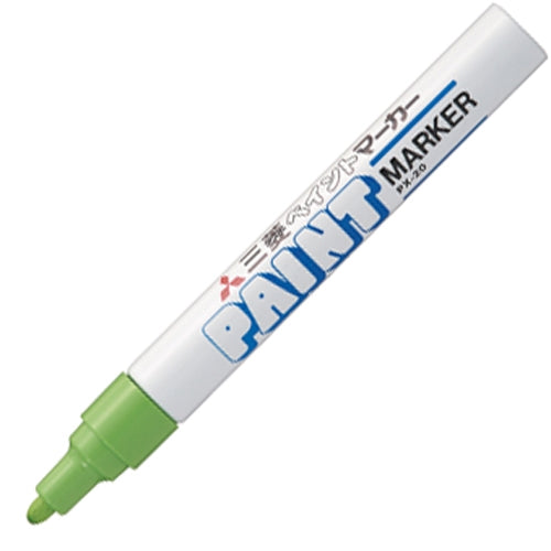Character yellowish green out of MITSUBISHI PENCIL paint marker PX-20.5