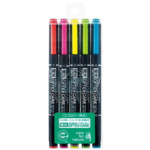ゼブラ 蛍光オプテックスケア WKCR1-5C 5色セット
