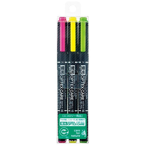 ゼブラ 蛍光オプテックスケア WKCR1-3C 3色セット 4901681347100