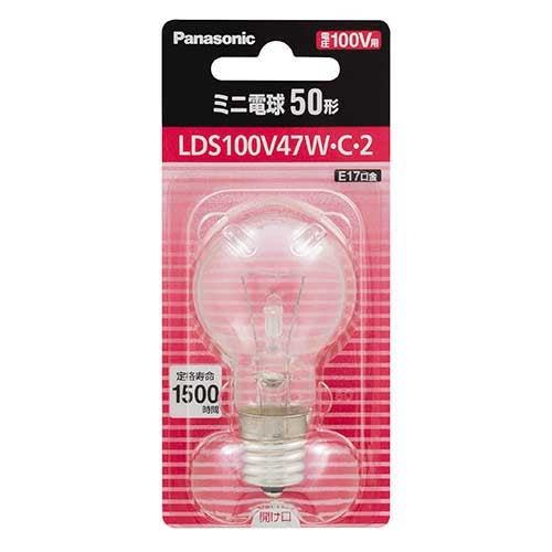 Panasonic ミニ電球 47W クリア LDS100V47WC2 4549980697498