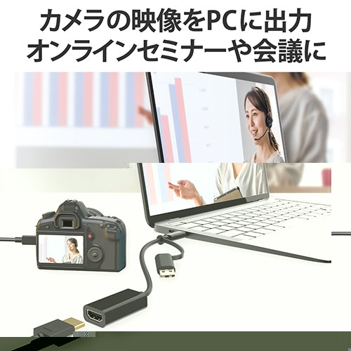 ELECOM HDMI capture unit black AD-HDMICAPBK 4549550254588