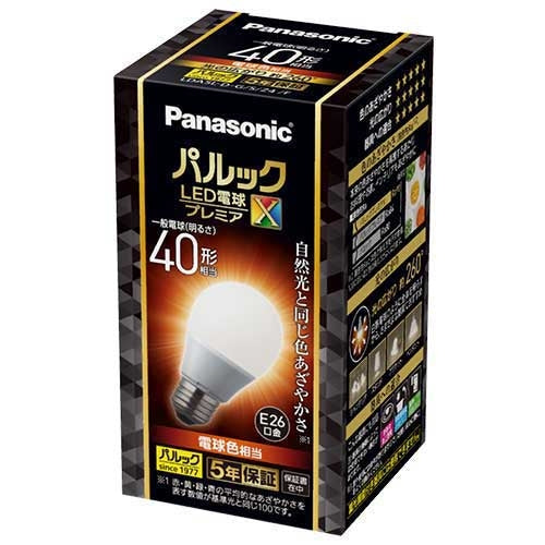 Panasonic LED電球40形E26 全方向 電球色 LDA5LDGSZ4F 4549980719886