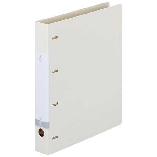 LIHITLAB. D型リングファイル4穴A4S 白 G1270-0 4903419130008