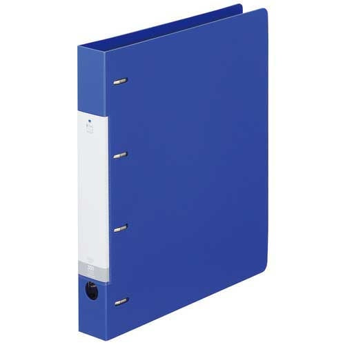 LIHITLAB. D型リングファイル4穴A4S 青 G1270-8 4903419130015