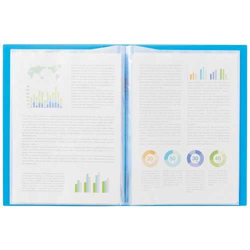 LIHITLAB. クリヤーブックサイドベンツ20P青 N-6004-8 4903419360009