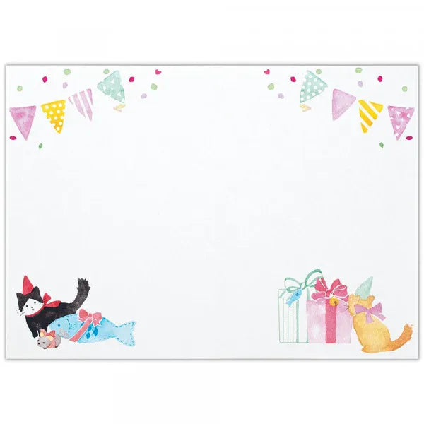 エヌビー ミニカード　えほん　誕生日　こねこ 2865101 4909510185060（5セット）