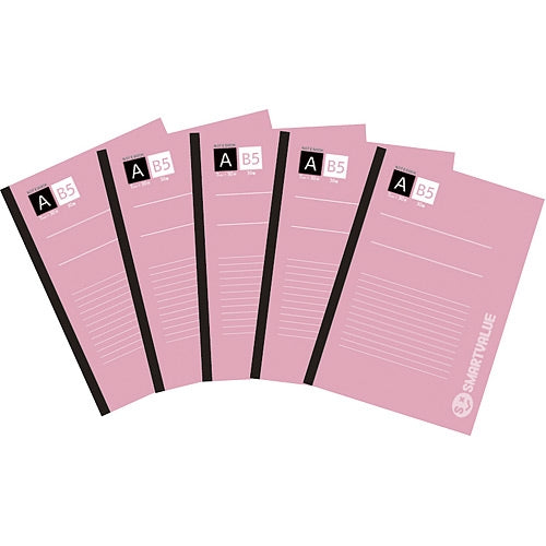 Cuaderno Smart Value Semi-B5, paquete de 5 libros, raya A P001J-5P