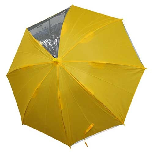 ハピラ 子供ジャンプ傘イエロー  窓付き  55cm 4989075304953