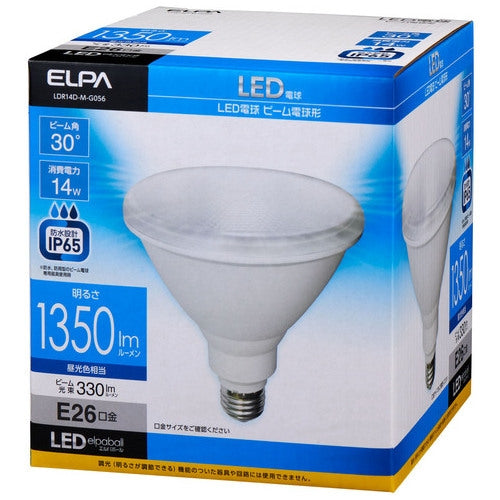 朝日電器 LED電球 ビーム形 昼光色 LDR14D-M-G056 4901087225156