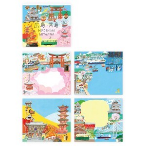 ピーコック 表現社 ブロックメモ　広島・宮島  22-798　4961187227986（5セット）
