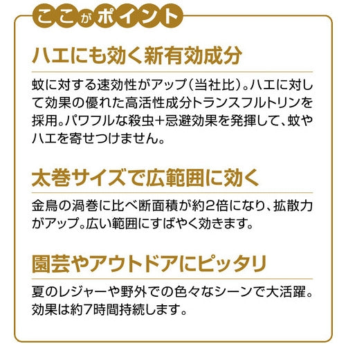 大日本除虫菊 金鳥の渦巻き ハエにも効く太巻き 4987115000636