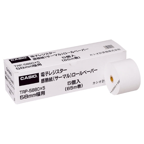Rollo de papel térmico para computadora Casio para caja registradora TRP-5880X5 5 volúmenes