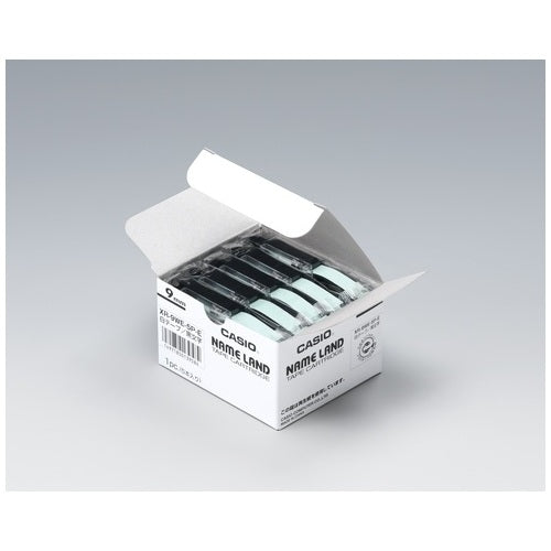 Casio Computer label tape XR-9WE white on black 9 mm 5 PCs