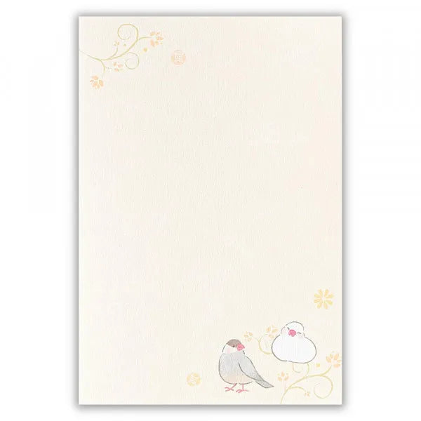 エヌビー はがき箋　優ふみ　文鳥 5351703　4905260720926（5セット）