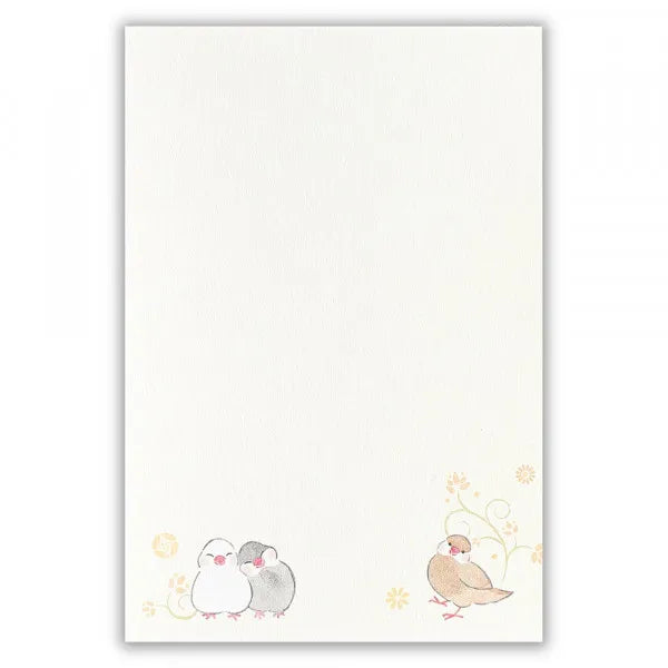 エヌビー はがき箋　優ふみ　文鳥 5351703　4905260720926（5セット）