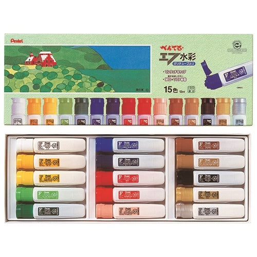 Pentel F picture in watercolors polytube WFC1-15 15 colors set