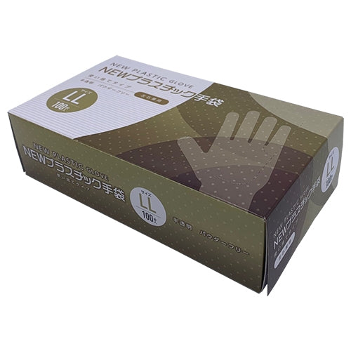 ＣＧＭ NEWプラスチック手袋LL100枚 4595642408117